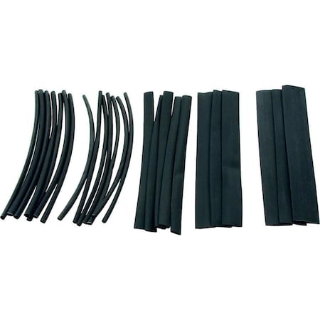 Allstar Performance Heat Shrink Tube Assortment, Single Wall, 2:1 I.D. Shrink Ratio, 6 in, 30 PK ALL76160